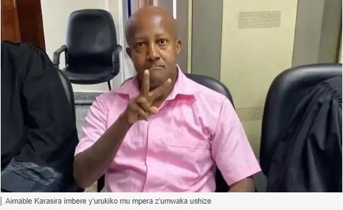 Aimable Karasira yasabye ko amafaranga ye arenga miliyoni 100 yafatiriwe ayarekurirwa akishakira umwunganizi 